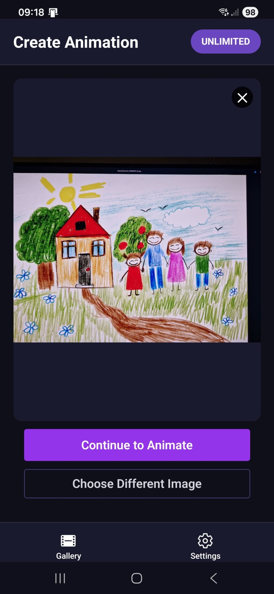 Child drawing preview